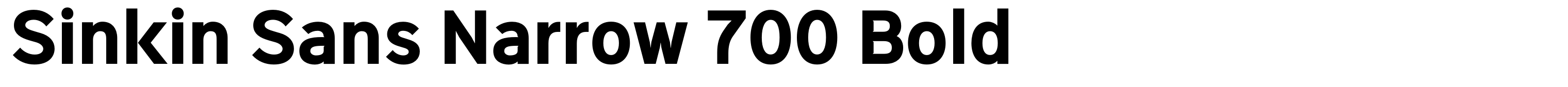 Sinkin Sans Narrow 700 Bold
